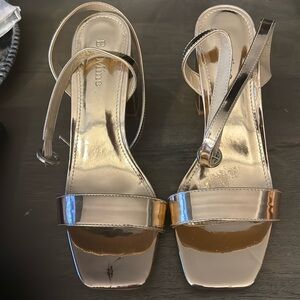 Be Mine rose gold ankle strap sandals size 8US